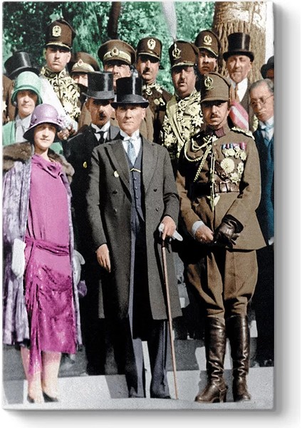 Atatürk ve Latife Hanım Kanvas Tablo