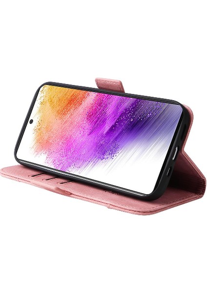 Samsung Galaxy A73 5g Için Kılıf Cüzdan Kapak Çevirin Tpu Deri Manyetik Kart (Yurt Dışından)