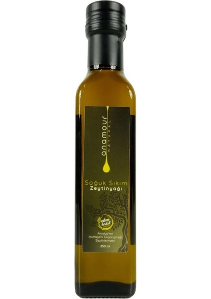 Erken Hasat Soğuk Sıkım Tavşan Yüreği Zeytinyağı 250 ml Anamour Natural