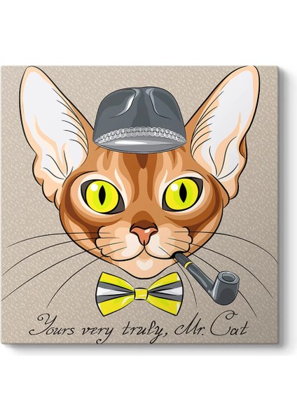 Mr. Cat Kanvas Tablo