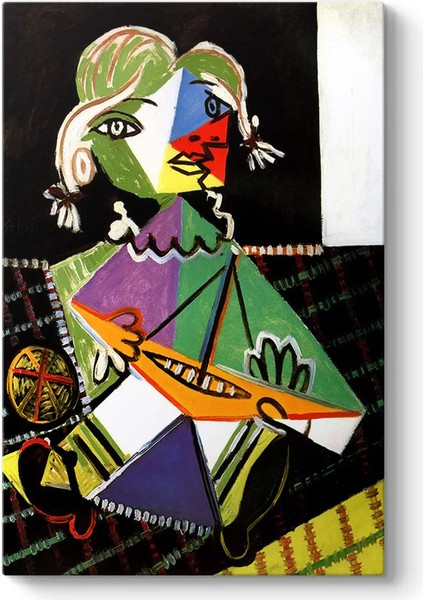 Pablo Picasso - Maya Sail Boat Kanvas Tablo