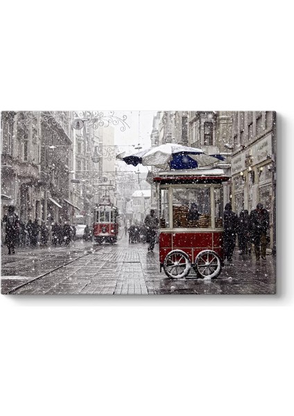 Istiklal Caddesi Tramvay Kanvas Tablo