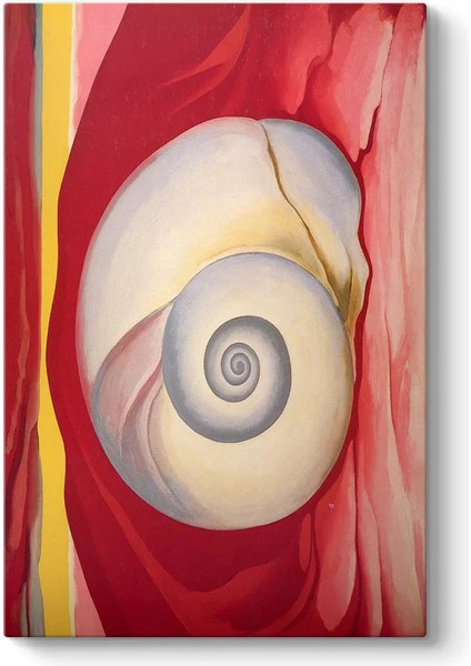 Georgia Okeeffe - With White Shell? Kanvas Tablo
