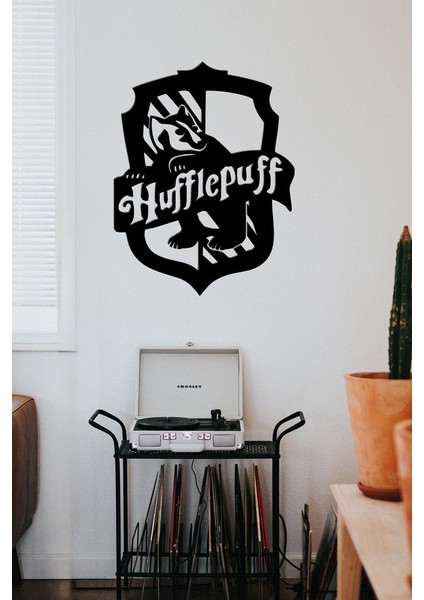 Ahşap Duvar Dekoru Tablo - Harry Potter - Hufflepuff Arması Amblemi
