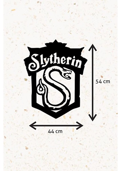 Ahşap Duvar Dekoru Tablo - Harry Potter - Slytherin Arması Amblemi