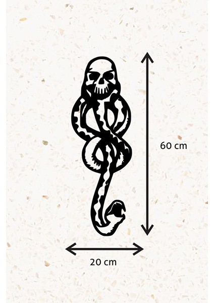 Ahşap Duvar Dekoru Tablo - Harry Potter - Ölüm Yiyen (Death Eater) Dövmesi Sembolü