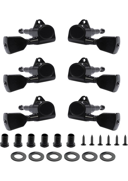 CB-50 Akustik Gitar İçin Profesyonel Burgu Takımı Black 1 Set