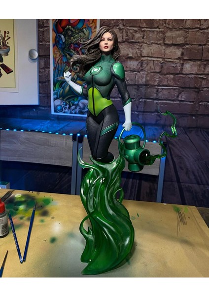 Prime Earth Dc Batman Jessica Cruz Figürü Green Lantern Figürü Büyük Boy 25CM