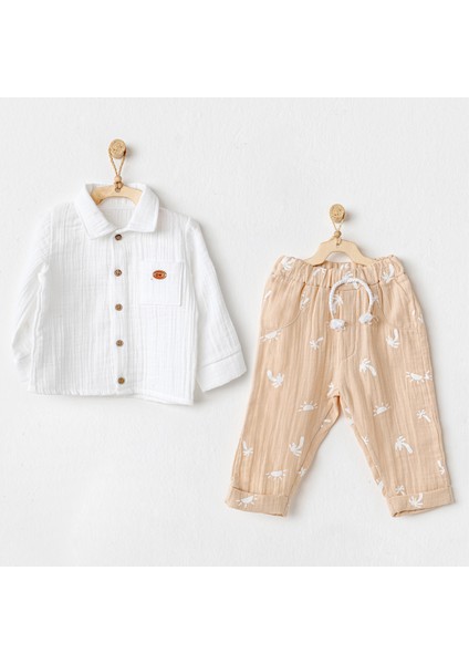 Erkek Bebek Takım 2 'li Set Muslin Smil All Day AC24507