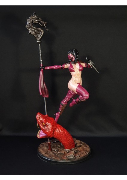 Mortal Kombat Mileena Figür Mortal Kombat Mileena Obje Büyük Boy 25CM