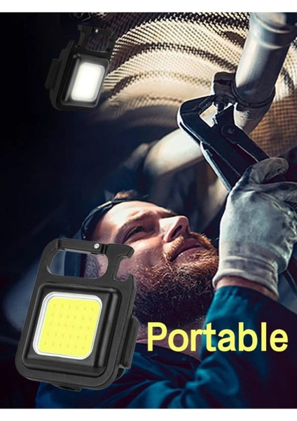 Mini LED Anahtarlık El Feneri USB Şarj Edilebilir Lamba Taşınabilir Kamp Feneri fırsatları