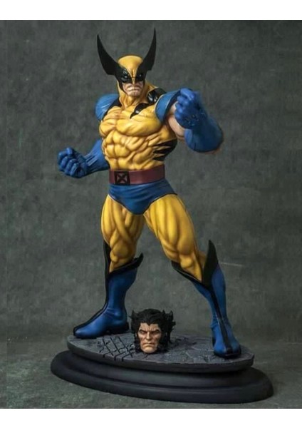 Marvel Wolverine Boyalı Figür Wolverine Logan Figür Büyük Boy 25CM