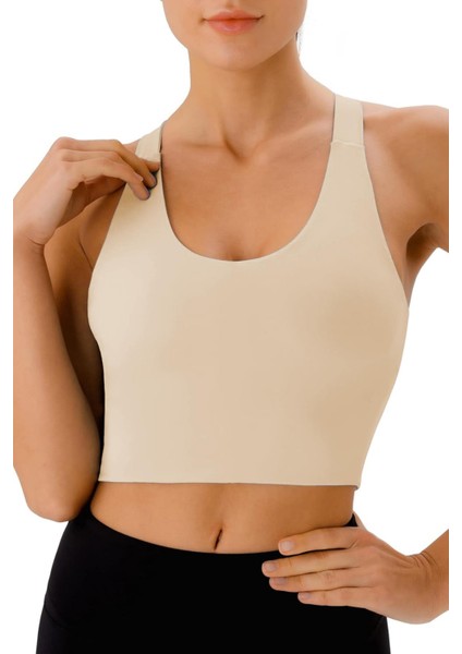 Kadın Çarpraz Sırt Detaylı Kaplı Yoga Egzersiz Fitness Spor Sütyeni CRS001 fiyatları