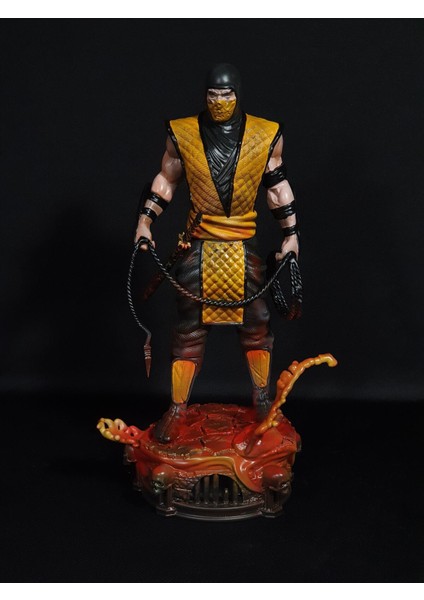 Mortal Kombat Scorpion Figür Mortal Kombat Scorpion Obje Büyük Boy 25CM