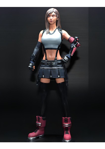Final Fantasy Tifa Lockhart Figür Final Fantasy Prenses Rosa Obje Büyük Boy 25CM