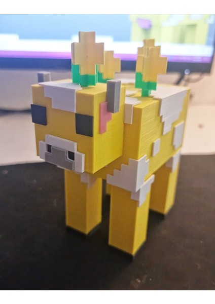 Minecraft Moobloom Boyalı Figür Minecraft Obje 15CM