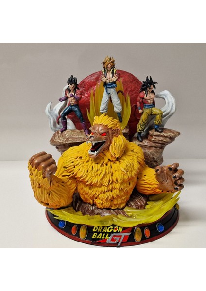 Dragon Ball Gt Figür Dragon Ball Goku ve Vegeta Ssj4 Gogeta Obje 30CM Dev Boy