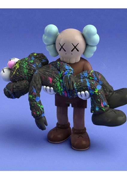 Kaws Boyalı Figür Kaws Bff Boyalı Figür Büyük Boy 20CM