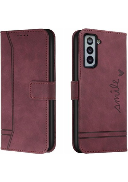 Samsung Galaxy S22 Flip Folio Cüzdan Için Telefon Kılıfı El Kayışı Kart Yuvaları (Yurt Dışından)