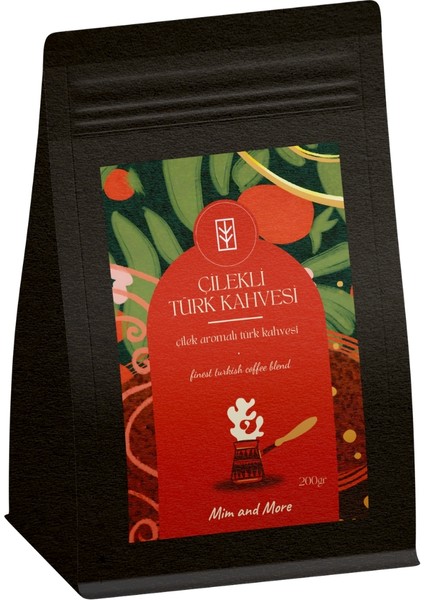 Çilekli Türk Kahvesi Çilek Aromalı Türk Kahvesi 200 gr