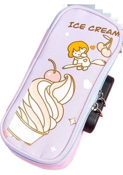 Çok Fonksiyonlu Karikatür Şifreli Kilit Kalem Kutusu (Yurt Dışından)