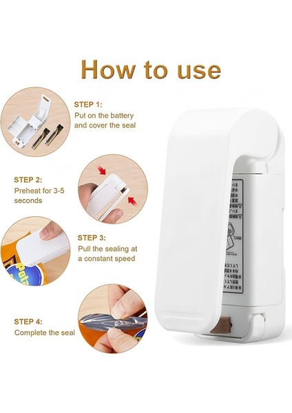 1 Adet Taşınabilir Çanta Isıyla Yapıştırma Plastik Paket Depolama Klipsi Mini Yapıştırma Makinesi Kullanışlı Etiket Mühür Pil Olmadan (Yurt Dışından) fırsatları
