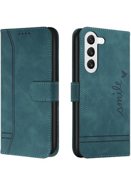 Samsung Galaxy S23 Artı Pu Deri Flip Folio Cüzdan El Için Telefon Kılıfı (Yurt Dışından)