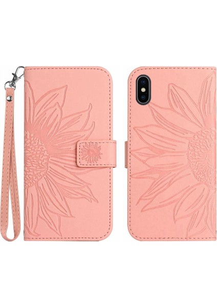 Iphone X/xs Kısa Kayış Kart Yuvaları Tutucu Flip Cüzdan Telefon (Yurt Dışından)