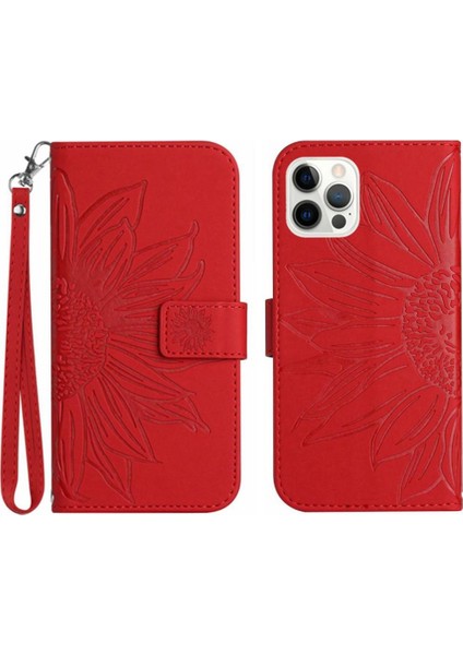 Iphone 12 Pro Max Kısa Kayış Kart Yuvaları Tutucu Lüks Pu (Yurt Dışından)