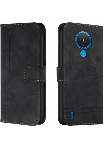 Nokia 1.4 Flip Folio Cüzdan Manyetik Kapatma Kart Yuvaları Pu Için Telefon Kılıfı (Yurt Dışından)