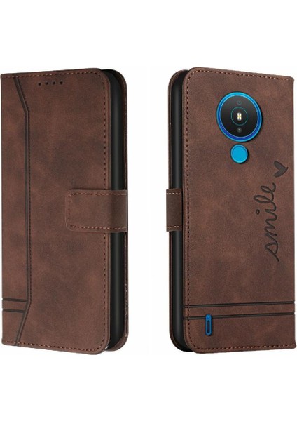 Nokia 1.4 Flip Folio Cüzdan Manyetik Kapatma Kart Yuvaları Pu Için Telefon Kılıfı (Yurt Dışından)