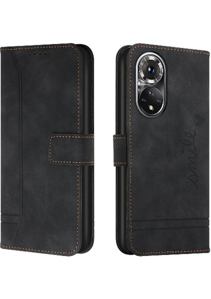 Onur 50 Pro El Kayışı Için Telefon Kılıfı Pu Deri Flip Folio Cüzdan Kart (Yurt Dışından)