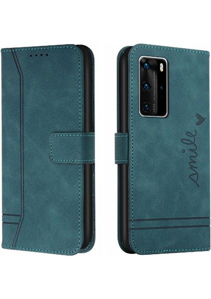 Huawei P40 Pro Manyetik Kapatma Kart Yuvaları Için Telefon Kılıfı Kapak Flip Folio (Yurt Dışından)