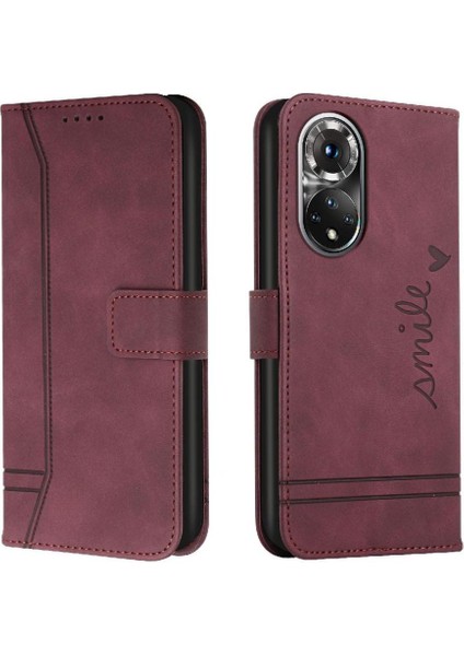 Onur 50 Kart Yuvaları Için Telefon Kılıfı Kapak Manyetik Kapatma El Kayışı Pu (Yurt Dışından)