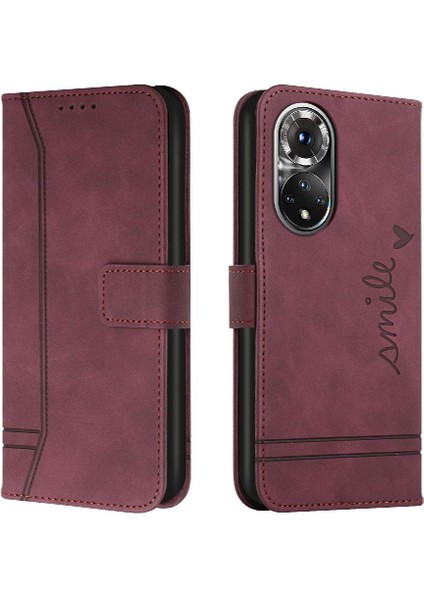 Onur 50 Kart Yuvaları Için Telefon Kılıfı Kapak Manyetik Kapatma El Kayışı Pu (Yurt Dışından) indirimleri