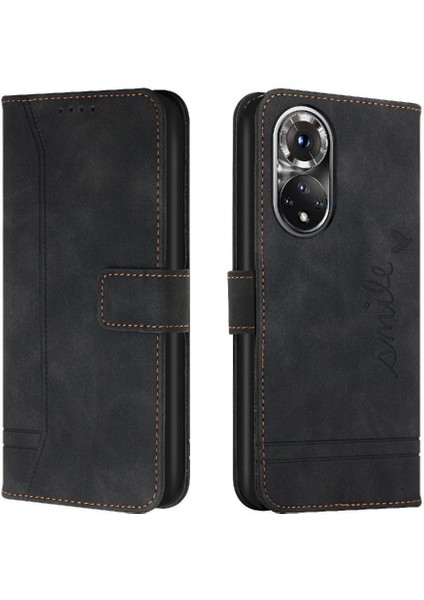 Onur 50 Kart Yuvaları Için Telefon Kılıfı Kapak Manyetik Kapatma El Kayışı Pu (Yurt Dışından)