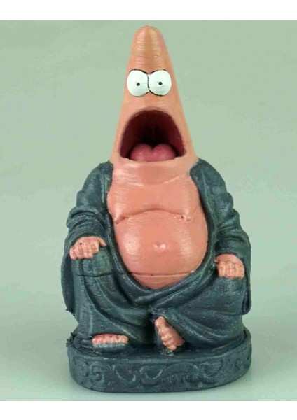 Sünger Bob Patrick Meditasyon Figür Patrick Budda Figür Büyük Boy 20CM