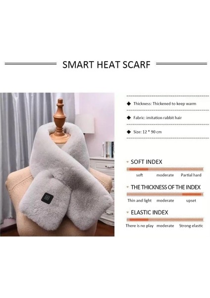 Açık Gri Tarzı Kış USB Elektrikli Isıtma Eşarp Sıcaklık Ayarlamak Atkılar Kış Boyun Sıcak Şal Çift Atkısı Peluş Yaka Atkılar (Yurt Dışından) indirimleri
