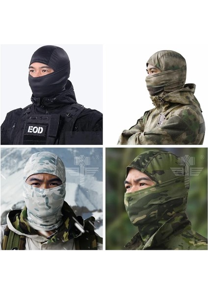 Python Yeşil Stili Taktik Kamuflaj Balaclava Tam Yüz Maskesi Cs Wargame Ordu Avcılık Bisiklet Sporları Kask Astar Kap Askeri Multicam Arf (Yurt Dışından)