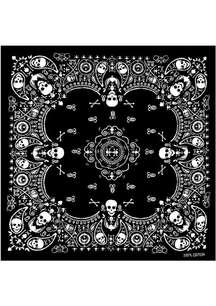 No.2 Tarzı cm Unisex Kafatası Tema Renkli Pamuklu Kumaş Kare Bandanalar Grarint Gotarf Spor Hip-Hop Bileklik Saç Sargısı (Yurt Dışından)