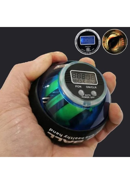 B Stilini Ayarla Count Jiroskopik Powerball Otomatik Başlatma Aralığı Gyro Güç Bilek Topu ile Karşı Kol El Kas Kuvvet Eğitmeni Fitness Ekipmanları (Yurt Dışından)