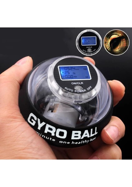 B Stilini Ayarla Count Jiroskopik Powerball Otomatik Başlatma Aralığı Gyro Güç Bilek Topu ile Karşı Kol El Kas Kuvvet Eğitmeni Fitness Ekipmanları (Yurt Dışından)