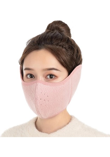 Cilt Pembe Tarzı Yeni Kış Sıcak Yüz Maskesi Rüzgar Geçirmez Polar Kulak Koruma Yüz Kapağı Boyun Isıtıcı Açık Bisiklet Kayak Yürüyüş Tırmanma Spor Eşarp (Yurt Dışından)