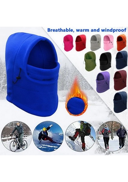 C Stili Warm Fleece Balaclava For Men Hot Neck Warmer Hiking Scarf Hooded Cap Winter Windproof Buff Women Thermal Hats Beanies Bandana (Yurt Dışından) indirimleri