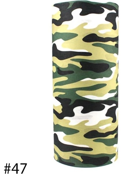 No.47 Tarzı Eşarp Bandana Kafatası Dikişsiz Balaclava Erkek Kadın Yüz Maskesi Taktik Spor Kapak Balıkçılık Yürüyüş Bisiklet Avcılık Için Yüz Kalkanı (Yurt Dışından)