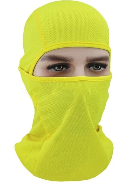 Sarı-A Tarzı Motorcycle Full Face Mask Balaclava Tactical Masks Men Women Breathable Sports Camping Ski Biker Face Cover Helmet Liner (Yurt Dışından)
