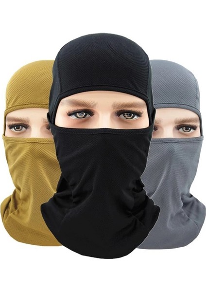 Sarı-A Tarzı Motorcycle Full Face Mask Balaclava Tactical Masks Men Women Breathable Sports Camping Ski Biker Face Cover Helmet Liner (Yurt Dışından)