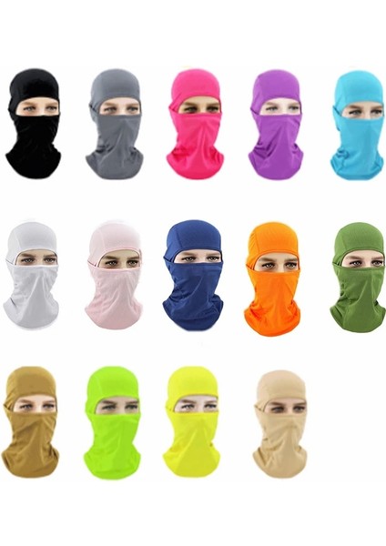 Sarı-A Tarzı Motorcycle Full Face Mask Balaclava Tactical Masks Men Women Breathable Sports Camping Ski Biker Face Cover Helmet Liner (Yurt Dışından)