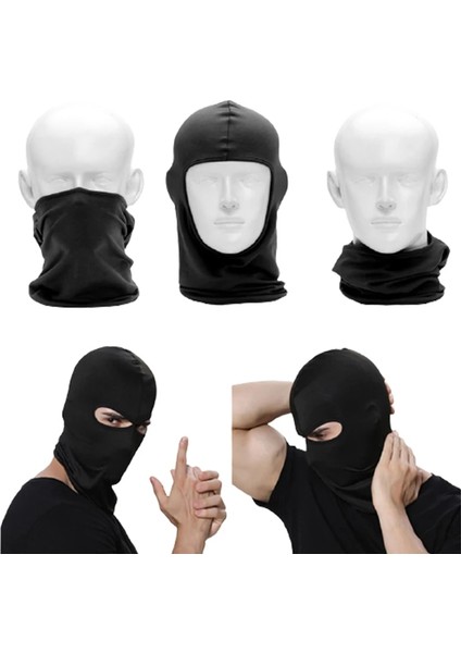 Sarı-A Tarzı Motorcycle Full Face Mask Balaclava Tactical Masks Men Women Breathable Sports Camping Ski Biker Face Cover Helmet Liner (Yurt Dışından)