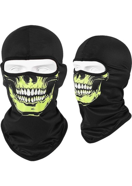 S01 Stili Tek Boyut Skull Print Bandana Balaclava Full Face Mask Scarf Outdoor Fishing Hunting Hiking Cycling Neck Gaiter Face Cover Shield (Yurt Dışından)
